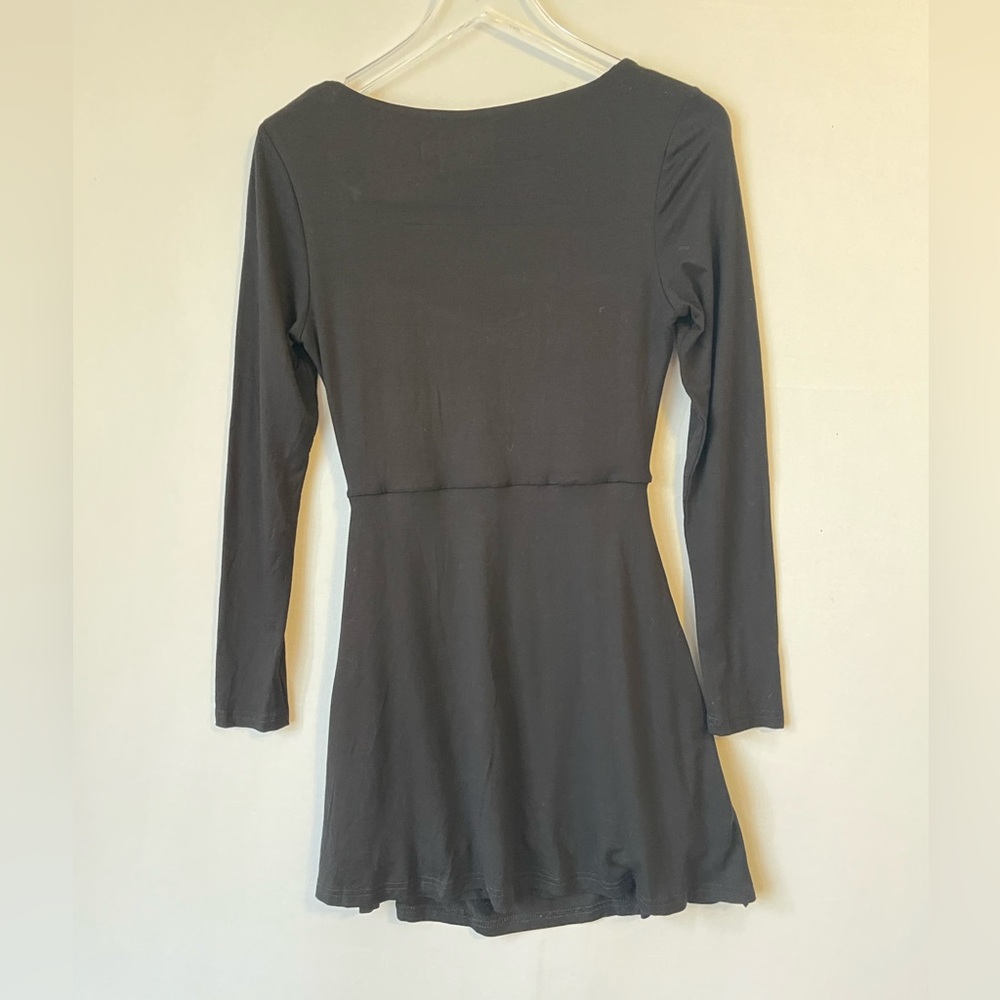 Wrap Skirt Fitted Knit Mini Dress M - Picture 5 of 13